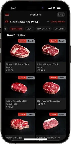 Steaks Delivery Latvia App - screenshot 3